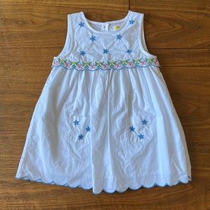 Boden embroidered baby girl dress size 12-18M